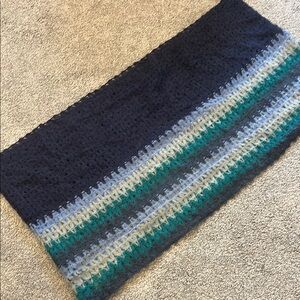Blue and Gray Infinity Scarf